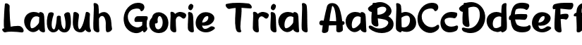 Lawuh Gorie Trial font