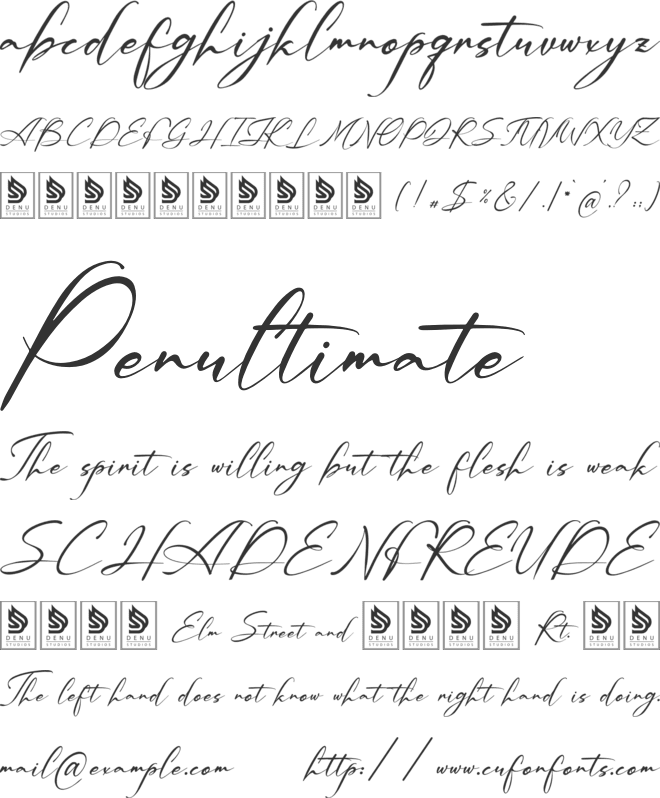 Palmintte font preview