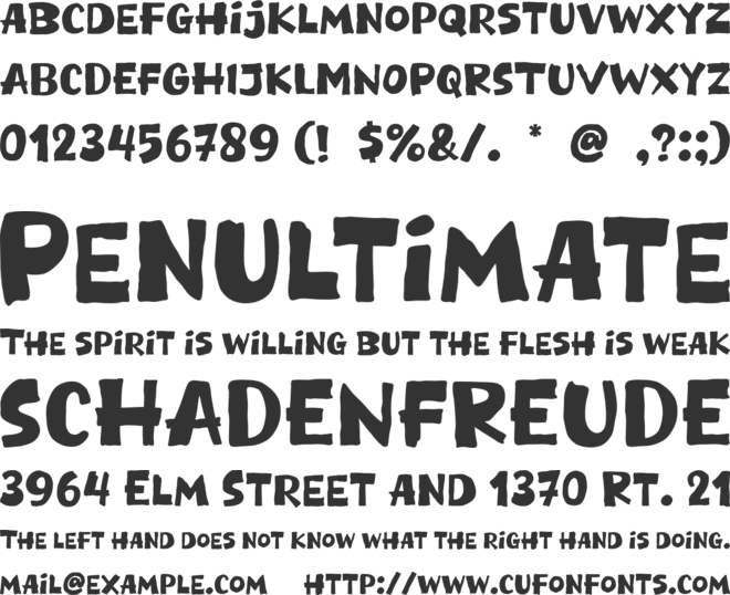 Howdy Monkey font preview