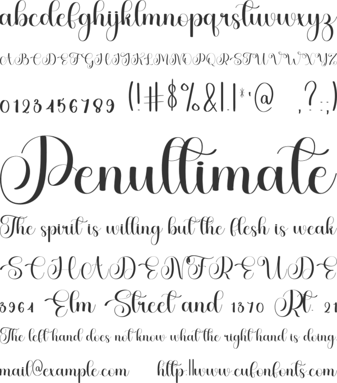 Monday Vacation font preview