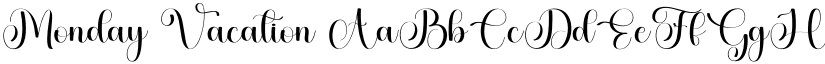 Monday Vacation font