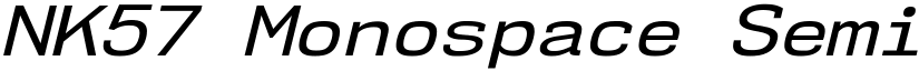 NK57 Monospace Semi-Expanded Italic font