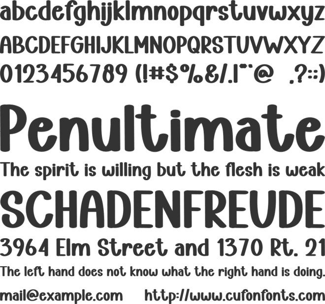 GRINCES TODAY font preview