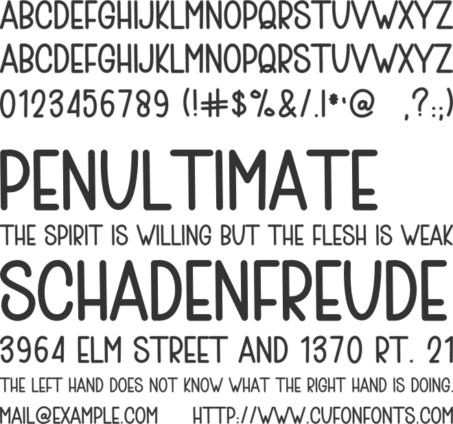 Special Teacher font preview