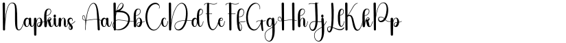 Napkins font