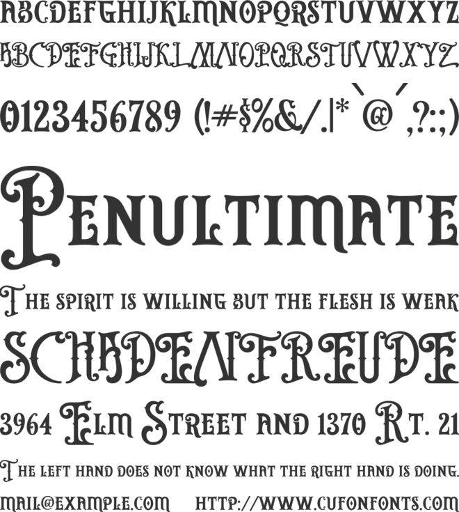 Rictor Barbossa font preview