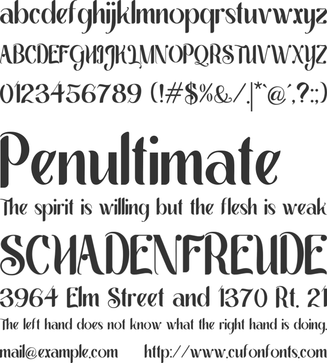 Golivia font preview