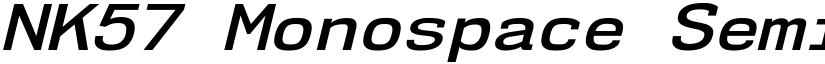 NK57 Monospace Semi-Expanded SemiBold Italic font