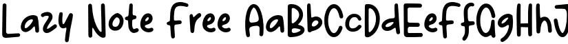 Lazy Note Free font