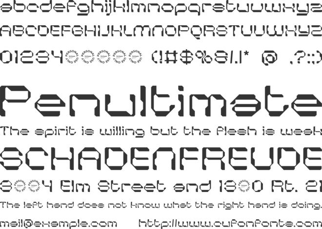 Neoform Futuristic Font font preview