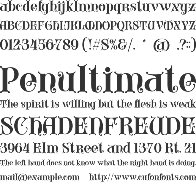 Grand Malon font preview