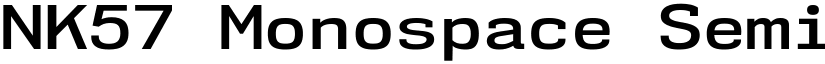 NK57 Monospace Semi-Expanded SemiBold font