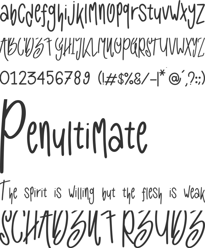 Glowy Mood font preview