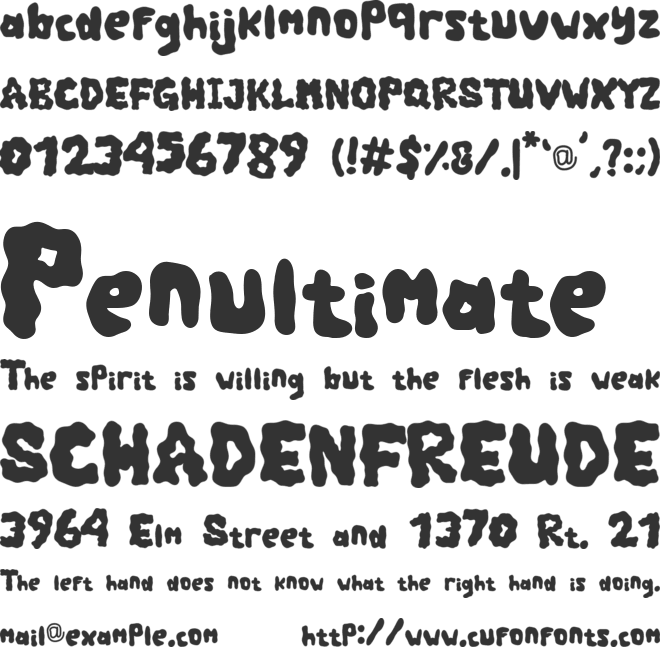 Blob Freak font preview