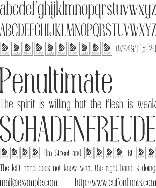 Valestra font preview