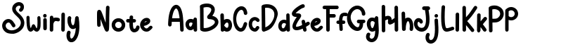 Swirly Note font