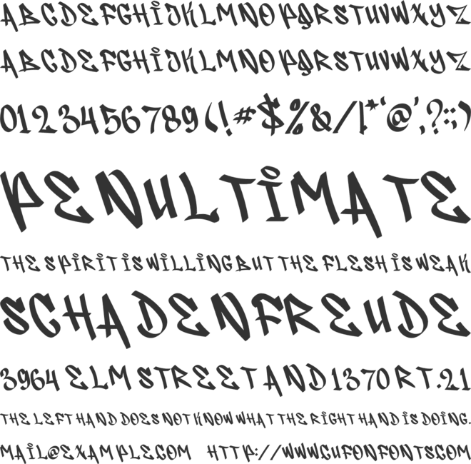 Darksht font preview