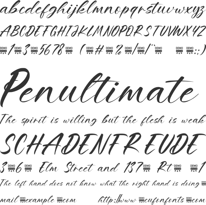 Bumpher font preview