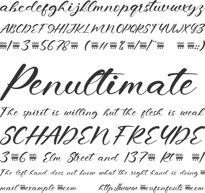 Bemsoer font preview