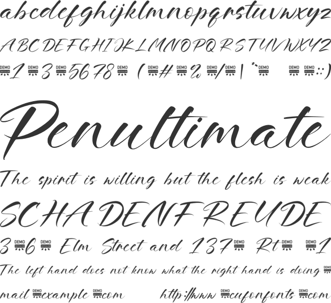 Mestuny Bridjon font preview