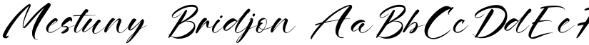 Mestuny Bridjon font