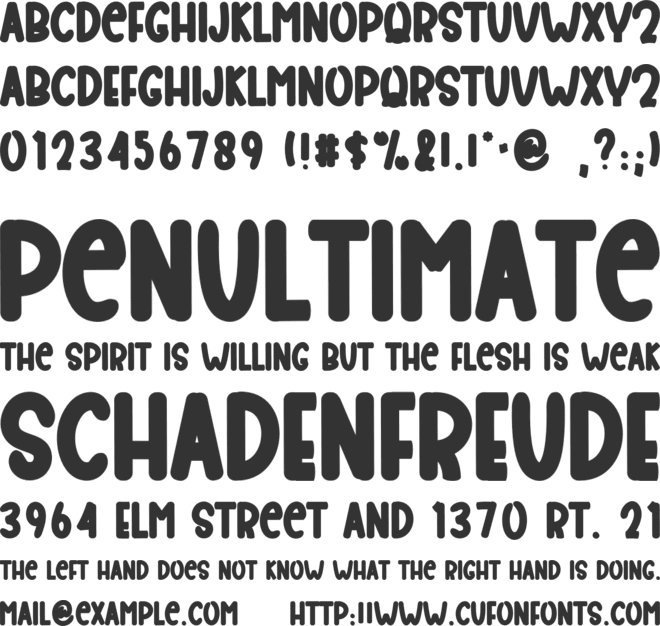 Charming January font preview