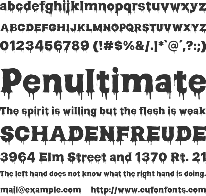 Blood Melt font preview