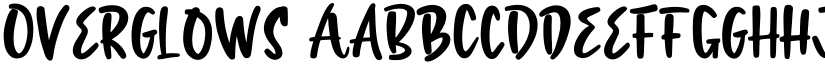 Overglows font