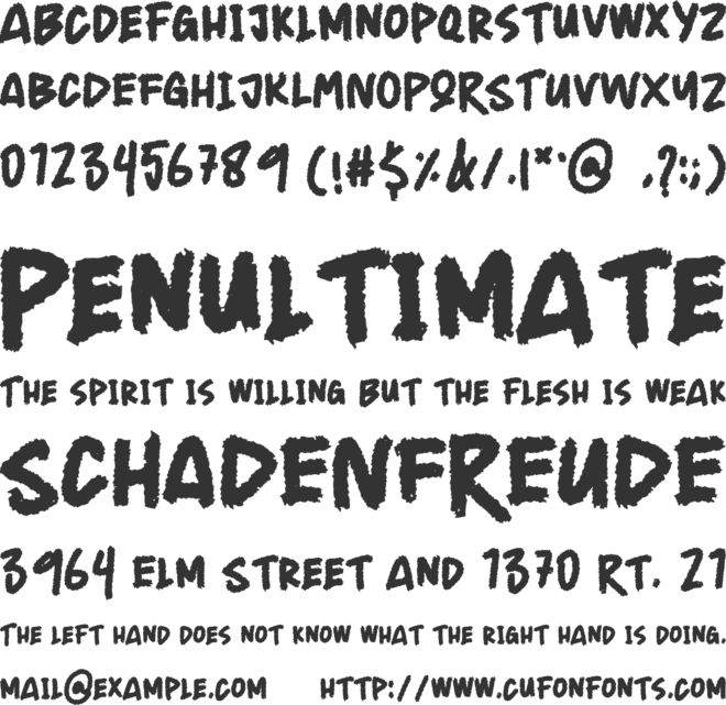 HOROR SUNDAY font preview