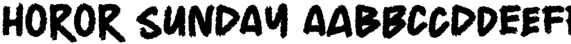 HOROR SUNDAY font
