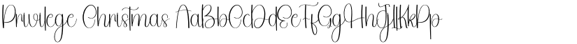 Privilege Christmas font