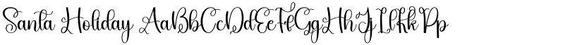 Santa Holiday font