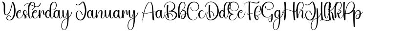 Yesterday January font