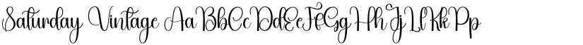 Saturday Vintage font