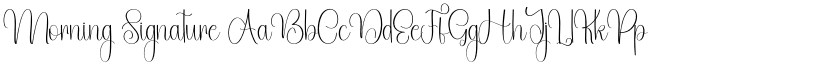 Morning Signature font