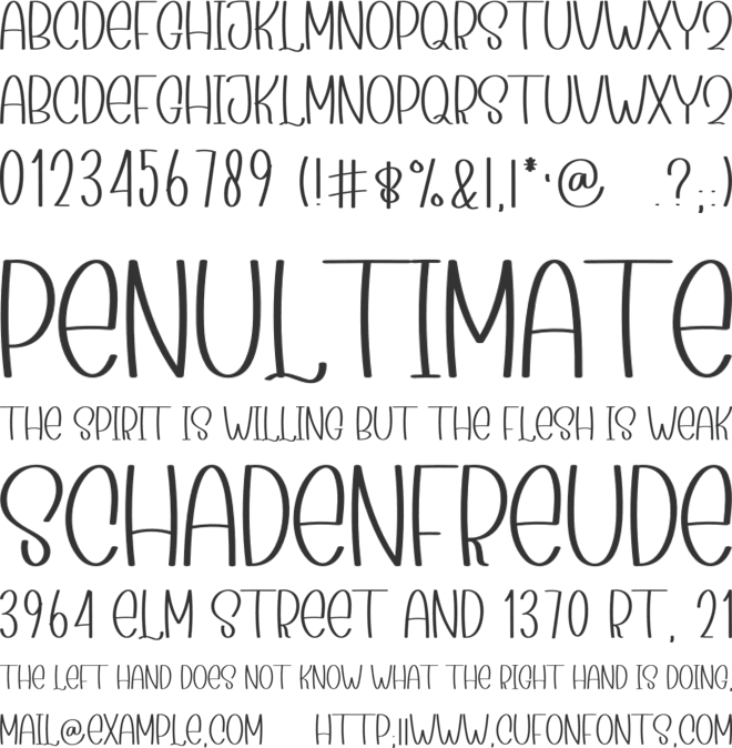 Winter Skylight font preview