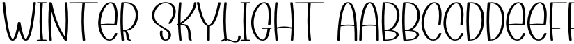 Winter Skylight font