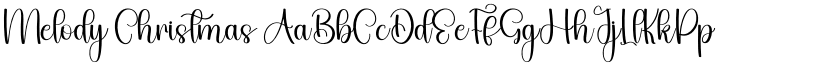 Melody Christmas font