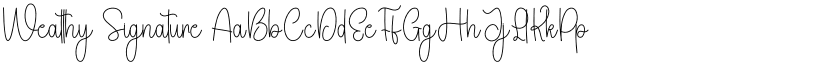 Wealthy Signature font