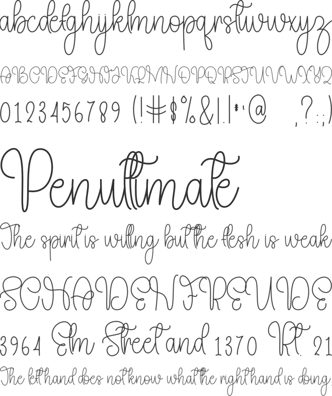 Santa Grinch font preview