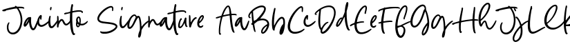 Jacinto Signature font