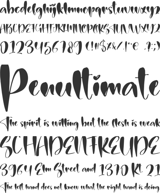 Midday Christmas font preview