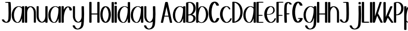 January Holiday font
