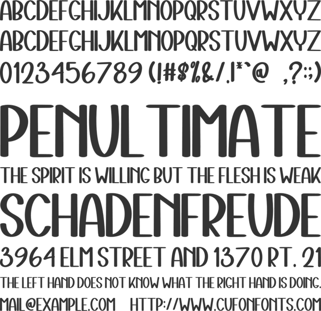 History Winter font preview