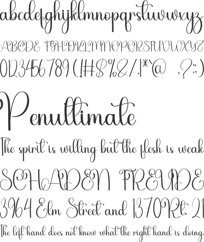Breathine font preview
