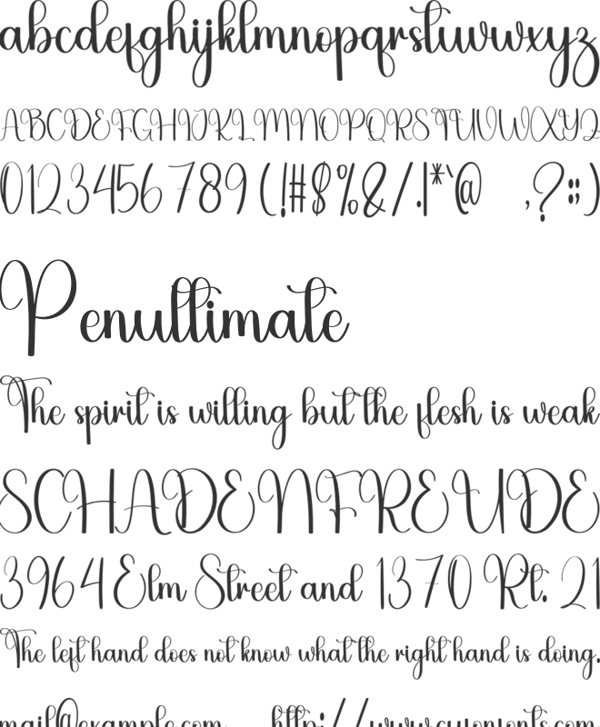 Black Writting font preview
