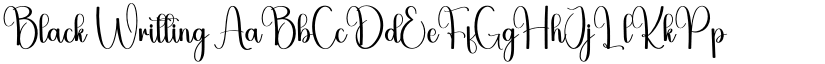 Black Writting font