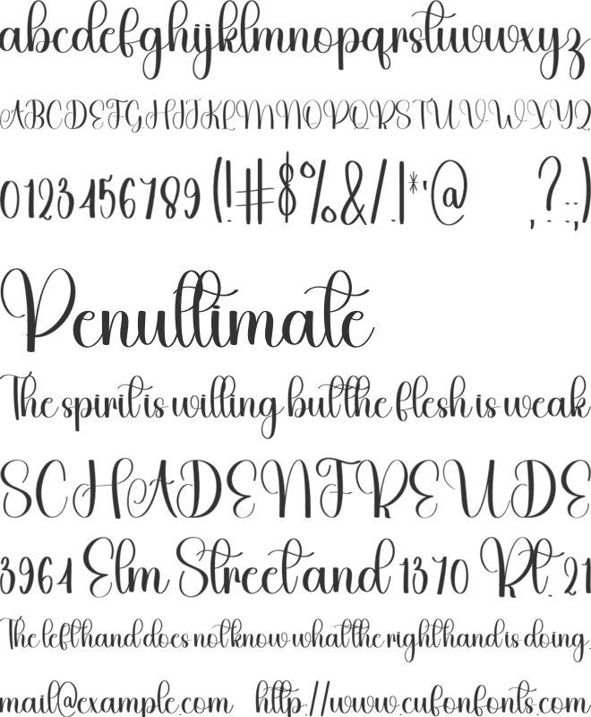 Beauty Graduation font preview