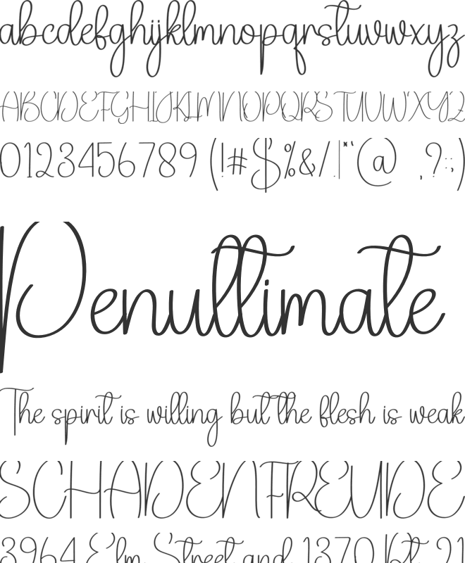 Babylove font preview