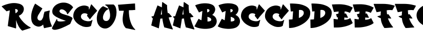 Ruscot font